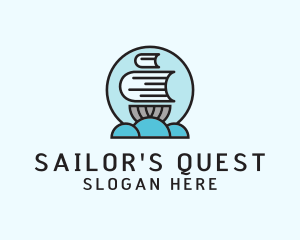 Book Sail Boat logo design