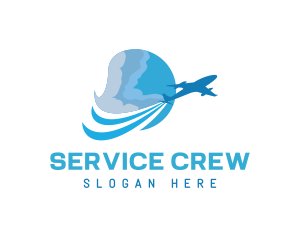 Airplane Courier Service Delivery logo