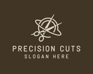 Grooming Scissors Orbit  logo design