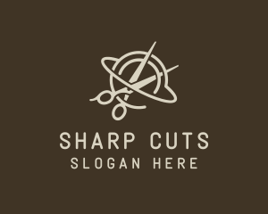 Grooming Scissors Orbit  logo design