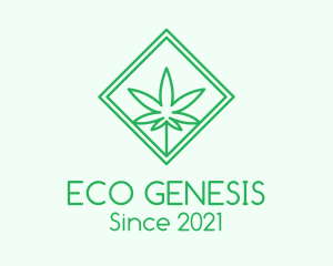 Natural Marijuana Plant  logo design