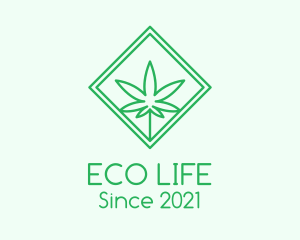 Natural Marijuana Plant  logo design