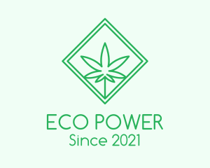 Natural Marijuana Plant  logo design