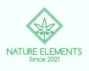 Natural Marijuana Plant  logo design