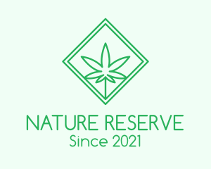 Natural Marijuana Plant  logo design