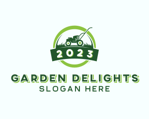 Gardening Lawn Care Mower logo design