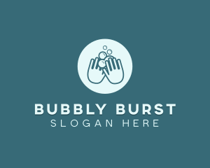 Handwash Soap Bubbles logo design