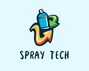 Spray Can Arrows logo design