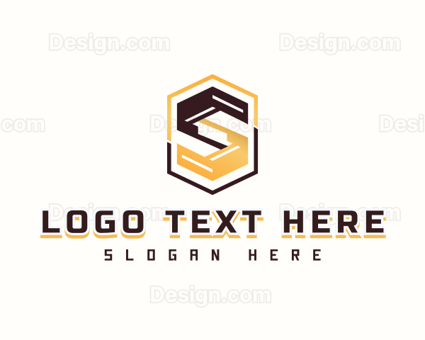 Digital Geometric Letter S Logo