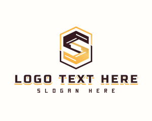 Digital Geometric Letter S logo