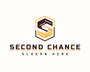 Digital Geometric Letter S logo design