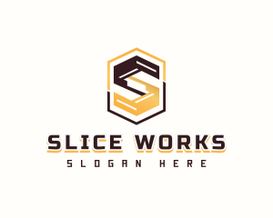 Digital Geometric Letter S logo design