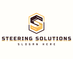 Digital Geometric Letter S logo design