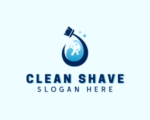 Water Mop Cleaning logo design