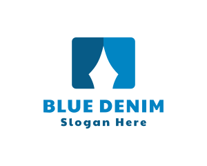 Blue Stage Drape logo design