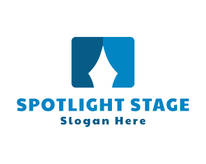 Blue Stage Drape logo design