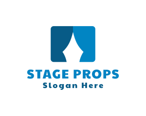 Blue Stage Drape logo design