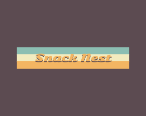 Retro Beach Banner logo design