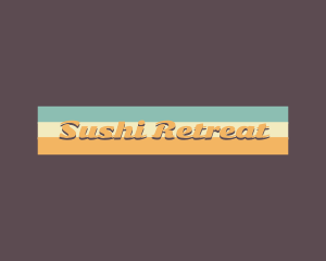 Retro Beach Banner logo design