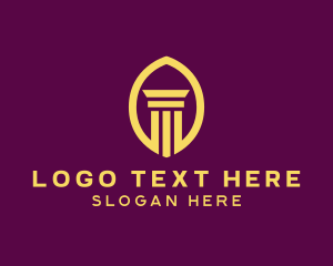 Legal Column Pillar Bank logo design