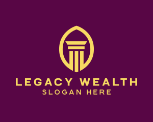 Legal Column Pillar Bank logo design