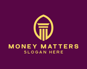 Legal Column Pillar Bank logo design