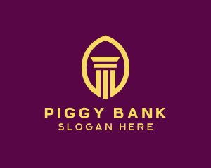 Legal Column Pillar Bank logo design