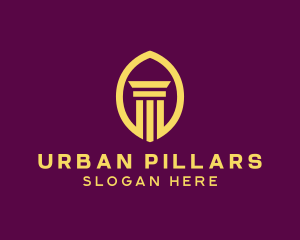 Legal Column Pillar Bank logo design