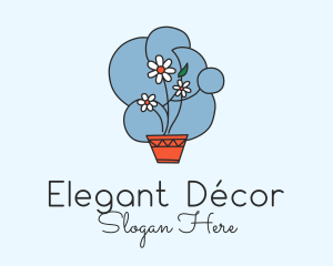 Flower Pot Decoration  logo design