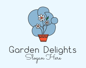 Flower Pot Decoration  logo design