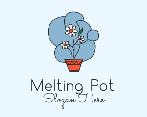 Flower Pot Decoration  logo design