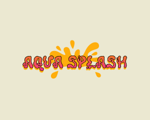 Funky Retro Splash logo design