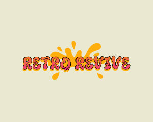 Funky Retro Splash logo design