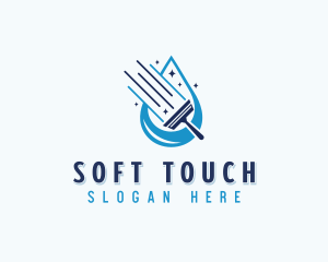 Squeegee Cleaning Sanitation Logo