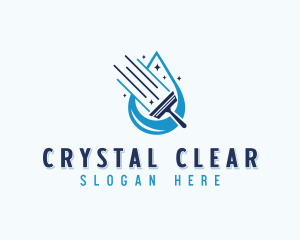 Squeegee Cleaning Sanitation logo design