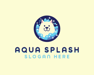 Dog Bath Grooming logo design