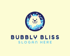 Dog Bath Grooming logo design