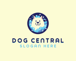 Dog Bath Grooming logo design