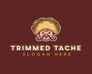 Mexican Taco Moustache logo