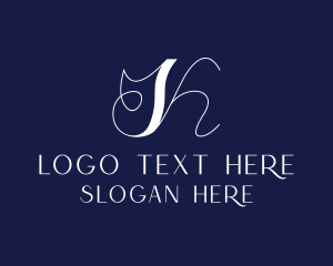 Script Business Letter K logo design