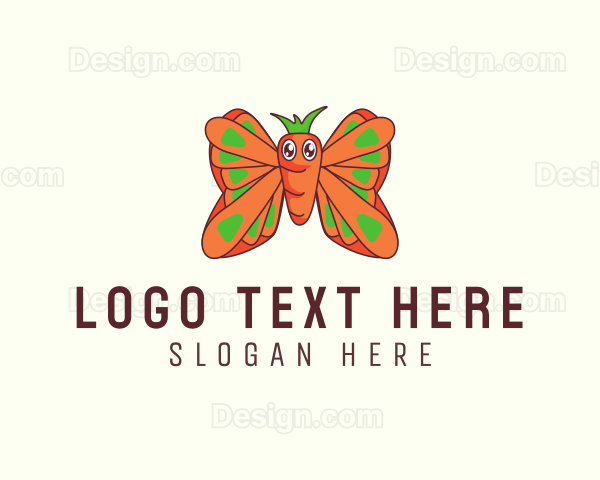 Flying Butterfly Carrot Logo