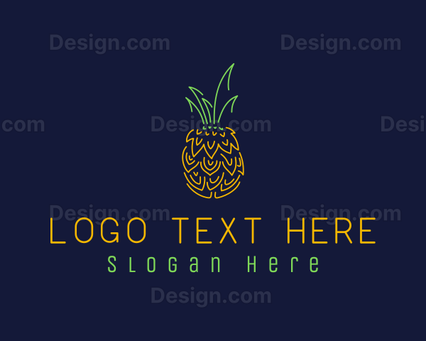 Sweet Pineapple Fruit Logo