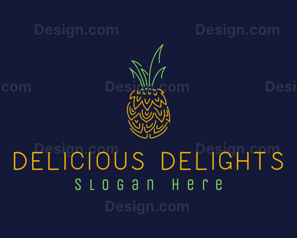 Sweet Pineapple Fruit Logo