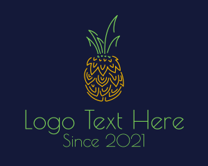 Tropical Pineapple Fruit  logo design