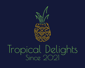 Tropical Pineapple Fruit  logo