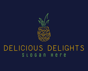 Sweet Pineapple Fruit  logo design