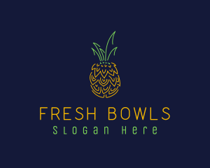 Sweet Pineapple Fruit  logo design