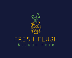 Sweet Pineapple Fruit  logo design