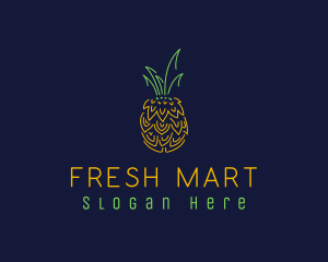 Sweet Pineapple Fruit  logo design