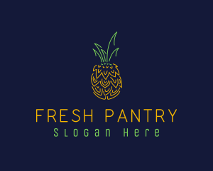 Sweet Pineapple Fruit  logo design